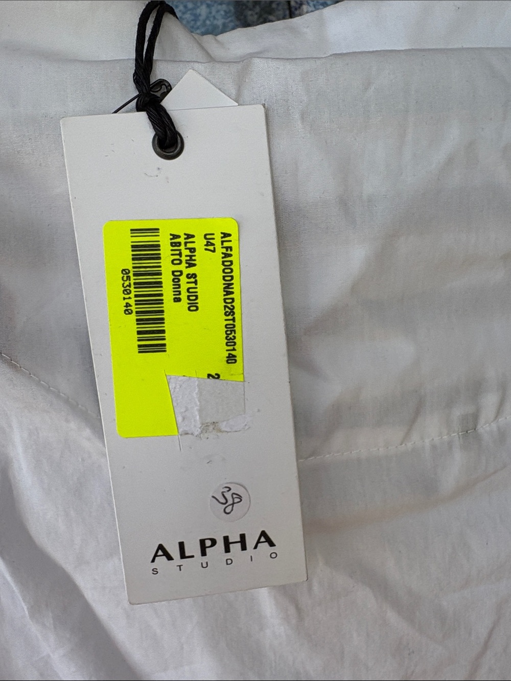 Nwt Alpha Studio White Eyelet Hem V-Neck Dress View 6